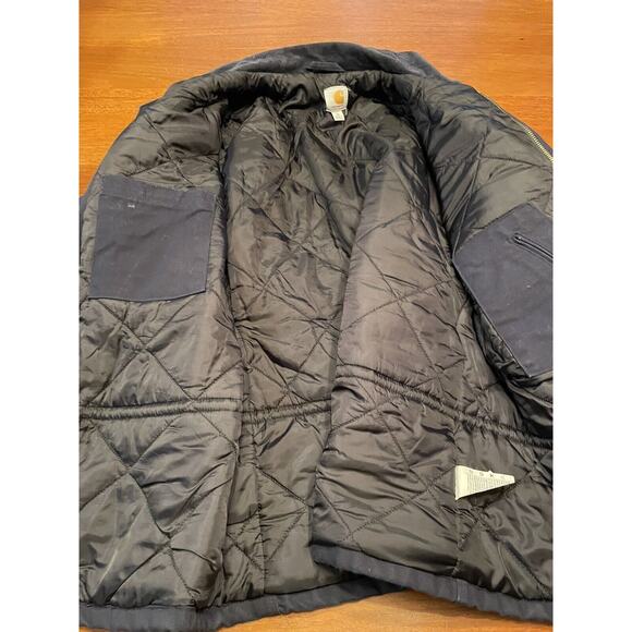 Large Tall Carhartt Arctic C003 Quilt Lined Blue Duck Jacket Chore Zipper Heavy - Picture 5 of 13